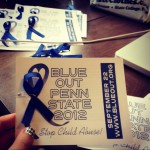 Blue Out cards and ribbons