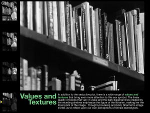 Values and Textures vocab discussed in context