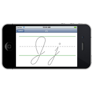 Blank cursive template for iOS app