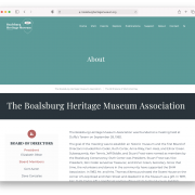 Boalsburg About page screenshot